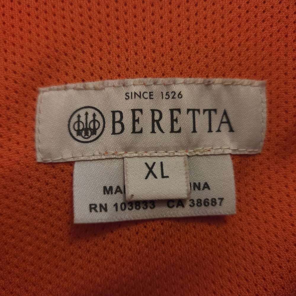 Beretta Orange and Green Hunting Shirt - Picture 3 of 3